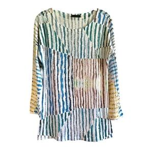 NALLY & MILLIE, WOMENS ULTRA SOFT, TUNIC. VIBRANT MULTI COLOR, PRINT. NO SIZE.